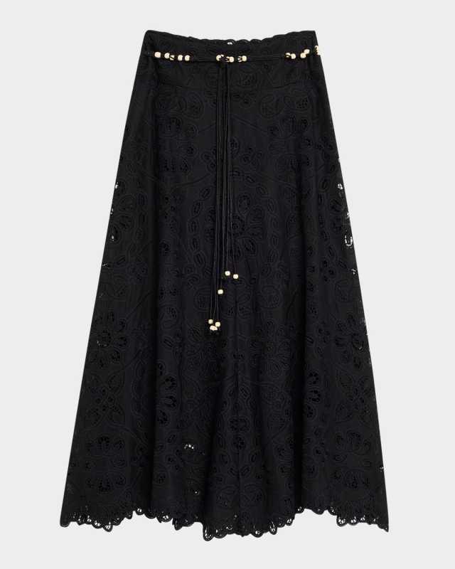 Rhiannon Embroidered Belted Skirt